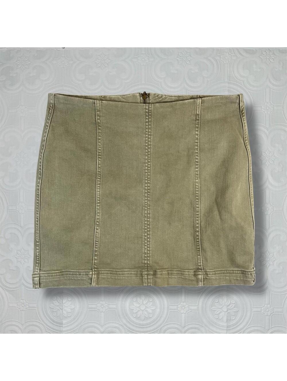 Free People Olive Green Mini Skirt
